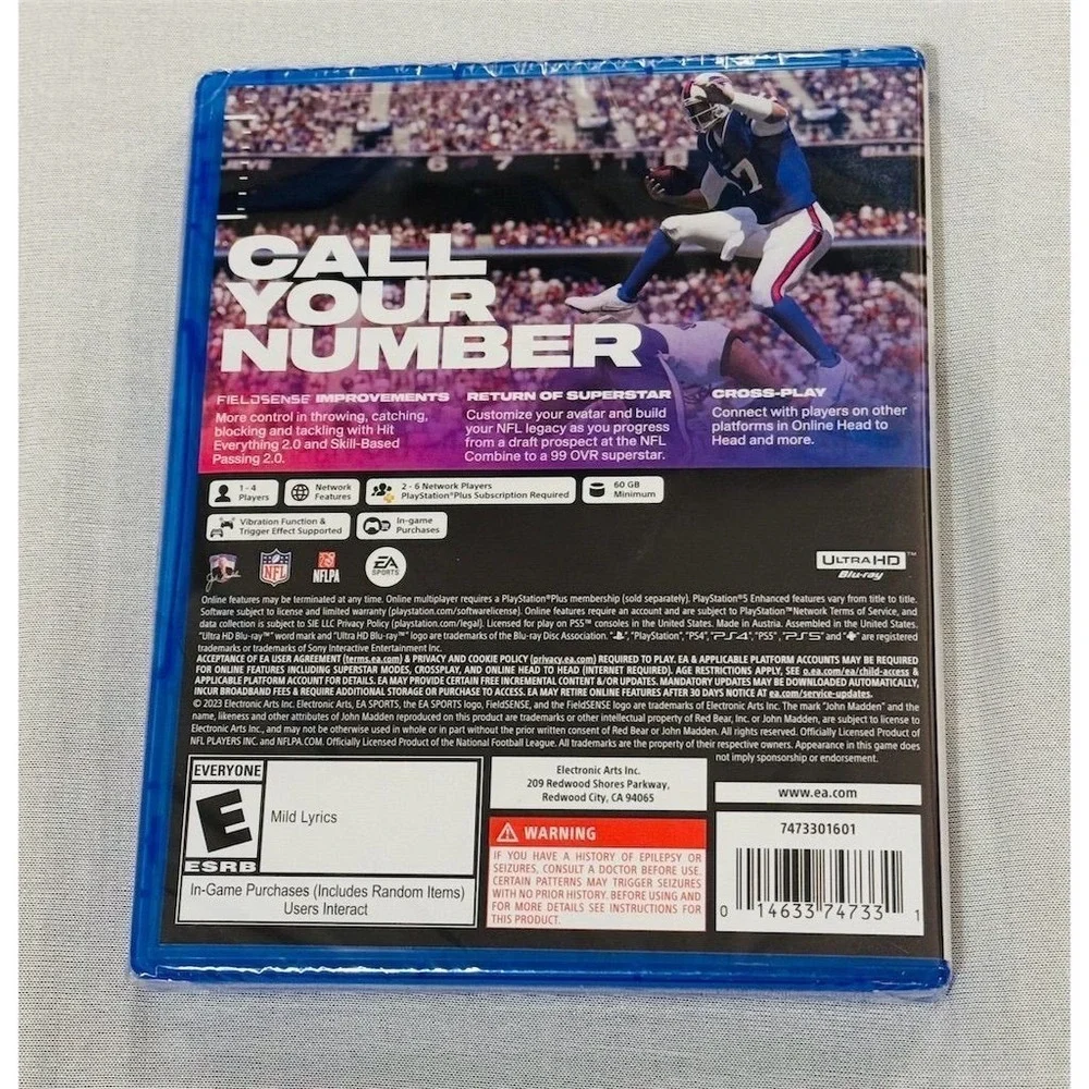 Madden NFL 24 PS5 Game EA Sports Football‎ E-Rated Cross-Play Capable